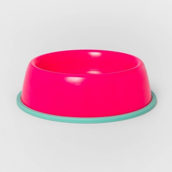 Other - Plastic Dog Bowl Neon Pink Nwt